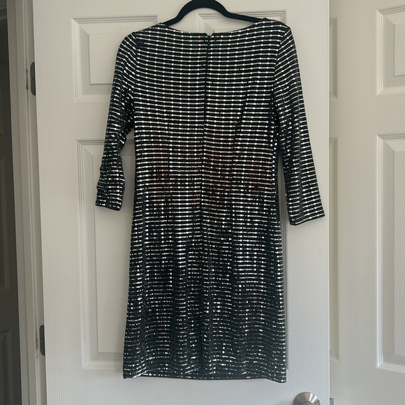JH Evenings size 6. Black dress with silver sequins. - Picture 2 of 5